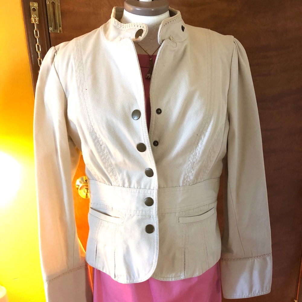 HILFIGER Spring Summer Jacket Tan Snaps Pockets